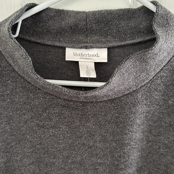 MOTHERHOOD MATERNITY NEW Hacci Gray Mock Neck Long Sleeve Knit Dress sz L - Picture 5 of 5